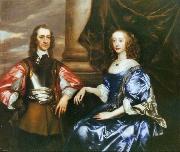 Sir Peter Lely Earl and Countess of Oxford by Sir Peter lely painting